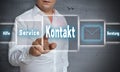 Kontakt (in german contact service help advice) touchscreen conc