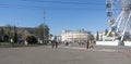 Kontraktova Square in Kyiv in spring