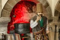 Konya, Turkey, 05/12/2019: Wax figures in the Mevlana Museum, domestic scenes