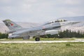 Fighter Aircraft landing to Konya Airport during Anatolian Eagle Air Force Exercise Royalty Free Stock Photo