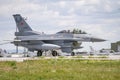 Fighter Aircraft taxiing in Konya Airport during Anatolian Eagle Air Force Exercise Royalty Free Stock Photo