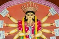 Konyashree - Durga idol at Puja Pandal, Durga Puja festival Royalty Free Stock Photo