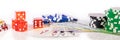 Konzept gambling and casino, Panorama with euro banknotes Royalty Free Stock Photo