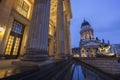 Konzerthaus Berlin and French Cathedral in Berlin at dusk Royalty Free Stock Photo