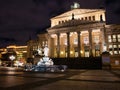 The Konzerthaus Berlin on the historic Gendarmenmarkt in Berlin at night Royalty Free Stock Photo