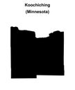 Koochiching outline map Royalty Free Stock Photo