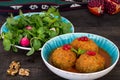 Koofteh Tabrizi Large Meatballs Stuffed With Dried Fruits, Berries And Nuts In Tomato Turmeric Broth A Traditional Azeri And Iran