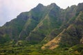 Steep mountainside of Koolau Mountain Range, Oahu, Hawaii