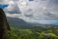 Koolau mountains view from Nuuanu Pali lookout on Oahu