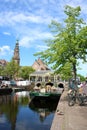 Koornbrug, Nieuwe Rijn, Leiden, Netherlands Royalty Free Stock Photo