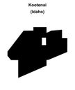 Kootenai outline map Royalty Free Stock Photo