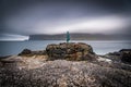 Kopakonan statue in Mikladalur village long exposure spectacular wide angle