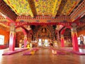 Main hall and shrine at Kopan Monastery, a Tibetan Buddhist temple, in Kathmandu, Nepal Royalty Free Stock Photo