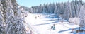 Panoramic banner of ski resort Kopaonik, Serbia Royalty Free Stock Photo