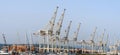 Harbor cargo cranes in Port of Koper in Slovenia