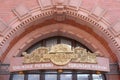 Kopernik sweet store in market square city in Torun in Poland. Close up logo of Torunskie Pierniki.