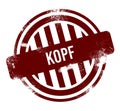 Kopf - red round grunge button, stamp Royalty Free Stock Photo