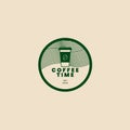 Editable coffee logo badge template for coffee shop logos