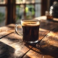 A Kopi tubruk cup of singleorigin coffee on the table Royalty Free Stock Photo