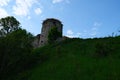 Koporye fortress in summer. monument of Russian medieval defensive architecture Royalty Free Stock Photo