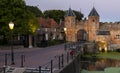 Koppelpoort Amersfoort with Lamp Post Royalty Free Stock Photo