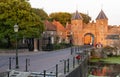 Koppelpoort in Amersfoort in the evening Royalty Free Stock Photo