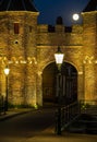 Koppelpoort Street Full Moon Amersfoort Royalty Free Stock Photo