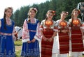 People in traditional folk costume of The National Folklore Fair in Koprivshtica Royalty Free Stock Photo