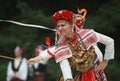 People in traditional folk costume of The National Folklore Fair in Koprivshtica Royalty Free Stock Photo