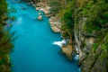 Koprucay river view from Manavgat, Antalya, Turkey. Koprulu Canyon. Blue river