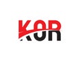 KOR Letter Initial Logo Design Vector Illustration