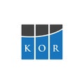 KOR letter logo design on WHITE background. KOR creative initials letter logo concept. KOR letter design.KOR letter logo design on