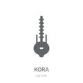 Kora icon. Trendy Kora logo concept on white background from Culture collection