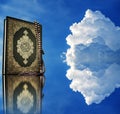 Koran with Clouds in the sky