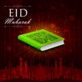 Koran in Happy Eid background