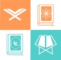 Koran icon. Element of religious culture icon. Premium quality graphic design icon. Signs, outline symbols collection icon for we