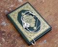 Koran islamic holy book with headset concept