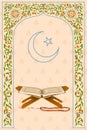 Koran in Ramadan Kareem (Happy Ramadan) background