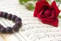 Koran and rose flower