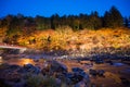 Korankei in autumn with lighting show in aichi,japan