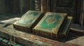Korans displayed in a sacred setting Royalty Free Stock Photo