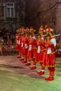 Korcula, Croatia, July 27, 2020: Performance of traditional More