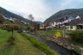 Kordel, Rhineland-Palatinate - Germany - Idyllic view over the backyards around the valley of the Kyll creek in the Kylltal