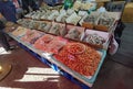 Korea Busan Nampo Port Jagalchi Seafood Market Outdoor Fresh Fish Fishmonger Hawkers Octopus Eel Squid Crab