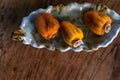 Korea dried persimmon on disk