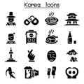 Korea icon set