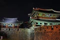 Korea Jeonju Pungnammun Gate At Night