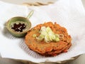 Korea Kimchi Pancake Kimchi Jeon with soy sauce