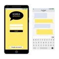 Korea messenger user interface