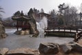 Korea nami Island relic Koisk frozen pond water